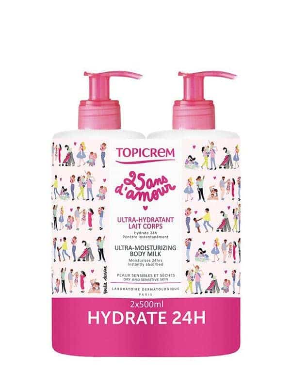 Lait Corps Ultra-hydratant Topicrem Lot 2x500ml