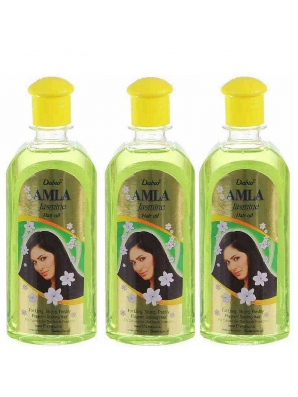 Lot De 3 Jasmine Hair Oil 200ml Dabur Amla