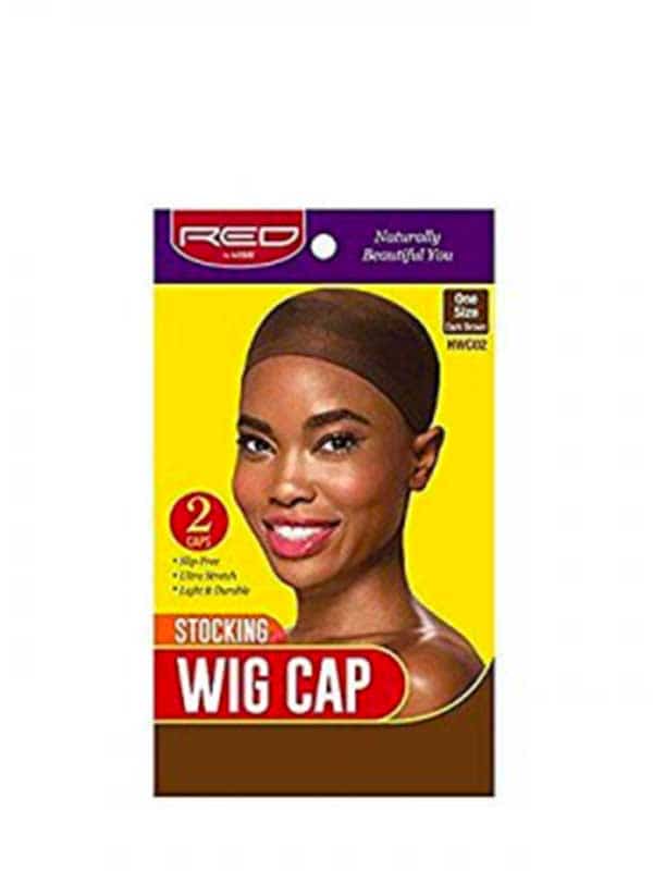 Stocking Wig Cap Dark Brown Hwc02 Red by Kiss